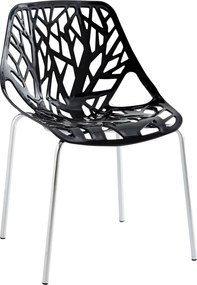 Кухненски стол Plexy-черен (6) парчета