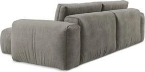 Сив шенилов сгъваем ъглов диван (десен ъгъл) Kuki – Makamii