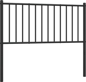 350893 vidaXL Метална резервна табла за легло, черна, 100 см
