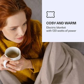 Klarstein Dr. Watson XXL, Електрическо одеяло, 3 степени на мощност, Възможност за пране, 200x180см, Микро Плюш