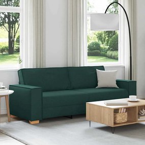 4104995 vidaXL 3-местен диван Тъмнозелено 220 x 78 x 84 см текстил