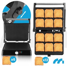 Електрическа скара и машина за сандвичи MALTEC SM3000W 2200W