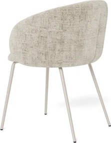 ЦЛЯРА Бежово (тъкан Juto 4)/сивобежова крака (кашмир) - МОДЕРЕН ТАПИЦИРАН СТОЛ ЛОФТ ЗА ДНЕВНА/ТРАПЕЗАРИЯ/ОФИС