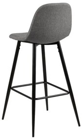 Светлосив бар стол с метална основа Wilma - Actona