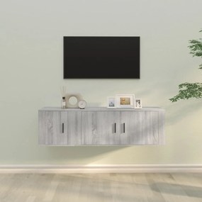 3188428 vidaXL Комплект ТВ шкафове от 2 части, сив сонома, инженерно дърво