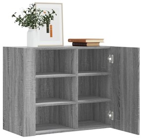 848428 vidaXL Стенен шкаф, сив сонома, 75x35x60 см, инженерно дърво