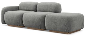 Сив модулна лежанка от букле (десен ъгъл) Ailani – Makamii