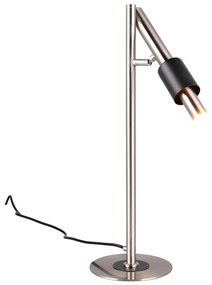 LED настолна лампа в черен и сребрист цвят (височина 50 cm) Ikaris – Trio Select