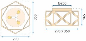 Плафон 35cm APP1238-C Gold