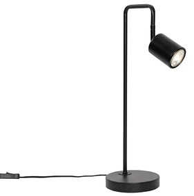 Модерна настолна лампа черна регулируема - Java