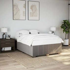 3284843 vidaXL Рамка за легло без матрак, таупе, 140x200 см плат