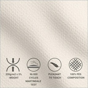 Кремаво тапицирано двойно легло с място за съхранение с включена подматрачна рамка 180x200 cm Lounge L – Maison de Rêve