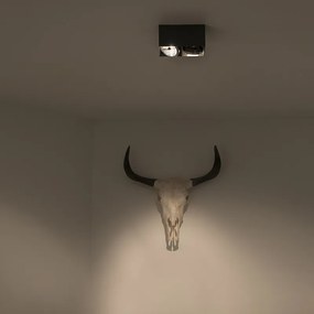 Дизайнерски прожектор черен правоъгълен 2-светлина - Box