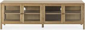 Маса за телевизор от декор от дъб в естествен цвят 160x50x40 cm Ceci – MOME