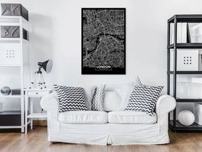 Таблица - Тъмна карта на Лондон (1 част) Вертикална - 40x60