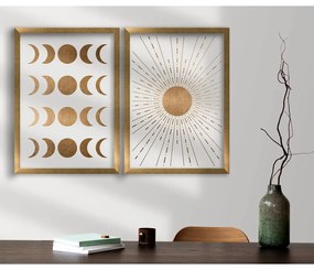 Картини в комплект 2 бр. 38x53 cm Moon &amp; Sun – Wallity