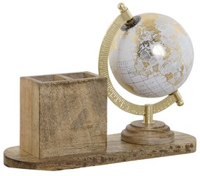 Глобус Home ESPRIT Бял Кафяв Vintage 24 x 8 x 19 cm