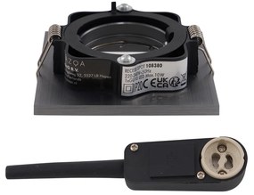 Комплект от 6 модерни вградени спот лампи Gunmetal GU10 50mm кръгли с възможност за накланяне - Qure