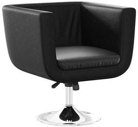 240041 vidaXL Бар стол, черен, изкуствена кожа