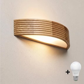 BRILAGI - LED стенен аплик CARVALHO MODERN 1xE27/60W/230V дъб