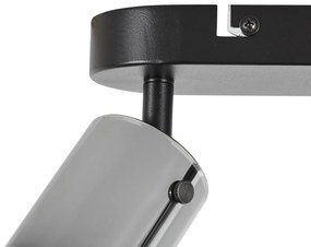 Модерен таванен прожектор Gunmetal 3-Lights въртящ се и регулируем - Drain