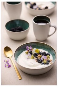 Бяла/зелена глинена купичка 400 ml Gastro White/Green – Bitz