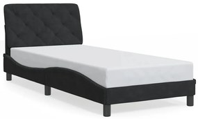 3207901 vidaXL Рамка за легло без матрак, черна, 90x200 см, кадифе