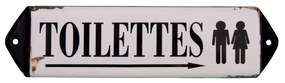 Метална табела 30,5x7 cm Toilettes – Antic Line