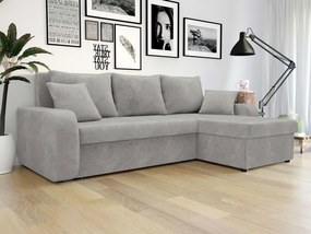 Ъглов диван Kris-Сива светлина