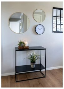 Черна конзолна маса с черен плот 80x36 cm Vita - House Nordic