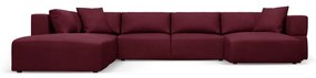 Бордо ъгъл U-образен диван, ляв ъгъл Esther – Milo Casa