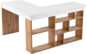 Работна маса с боров декор 120x130 cm Vesper – Kalune Design