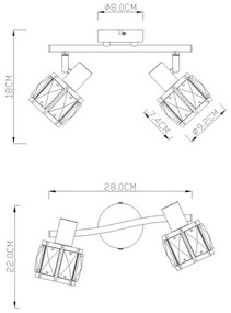 СПОТ 2X40W E14