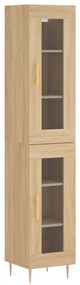 3199420 vidaXL Висок шкаф, сонома дъб, 34,5x34x180 см, инженерно дърво
