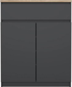 Тъмносив скрин 80x100x40 cm Naia – Tvilum
