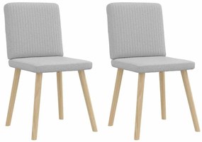 4101206 vidaXL Трапезни столове 2 бр Cloud сив плат