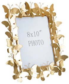 Метална стояща рамка в златисто 35x38 cm Butterfly – Mauro Ferretti