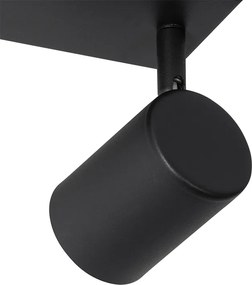 Модерна таванна лампа черна 2-лампи регулируема правоъгълна - Jeana