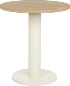 Кръгла трапезна маса с дъбов плот ø 65 cm Sool – noo.ma