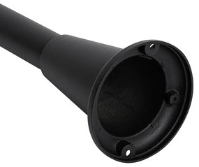 Външна стоеща лампа черна с опушено стъкло 100 см IP44 - Charlois