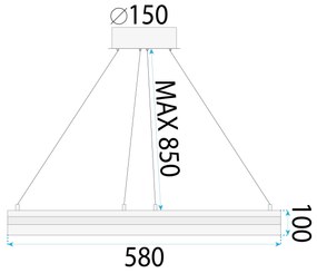 Пендел LED APP1672-CP GOLD