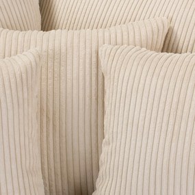 Кремав ъглов диван от велур (ляв ъгъл) Ariella - Ropez