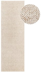 Кремава пътека подходяща за пране 80x240 cm Rocco Cream – Elle Decoration