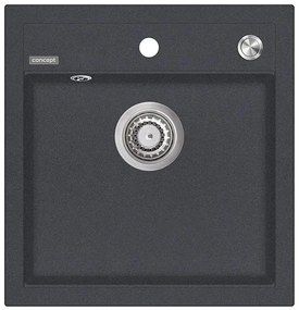 Concept DG00C50DG - Кухненска мивка CUBIS 49x51 см гранит/ тъмно сив