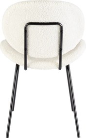 Бял тапициран трапезен стол Maddie – Yes Everyday