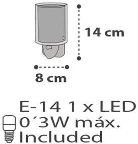 Светлинен контакт Ango Clouds LED-сив