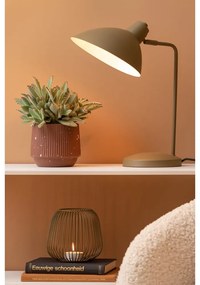 Зелена настолна лампа с метален абажур (височина 49 cm) Casque – Leitmotiv