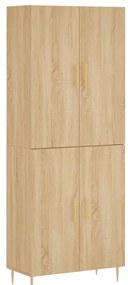 3195670 vidaXL Висок шкаф, дъб сонома, 69,5x34x180 см, инженерно дърво