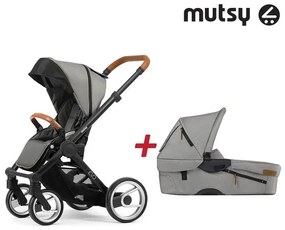 Бебешка количка 2в1 EVO UN Black MUTSY - Urban Nomad Light Grey