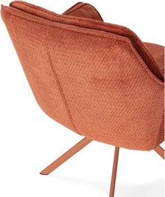 Теракотени тапицирани трапезни столове в комплект 2 бр. Keiko – Marckeric